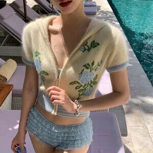 Seooocookie Lanna Angora Hoodie NWT